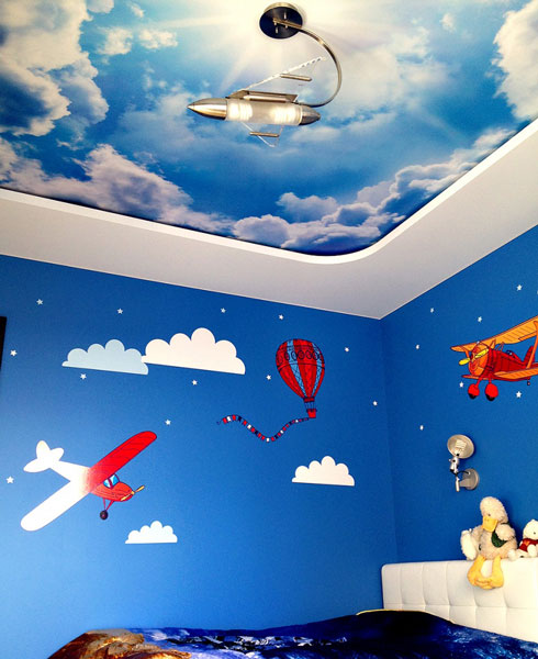 baby room cloud - تزیین سقف اتاق کودک