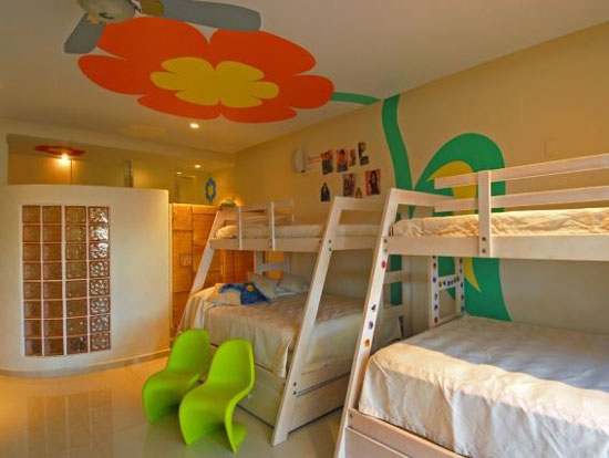 baby room orange - تزیین سقف اتاق کودک